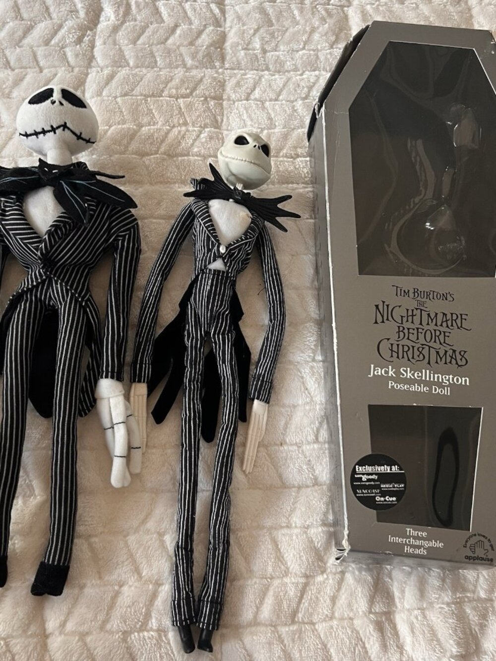 Applause Nightmare Before Christmas Jack Skellington Doll ONE HEAD + 2nd Doll